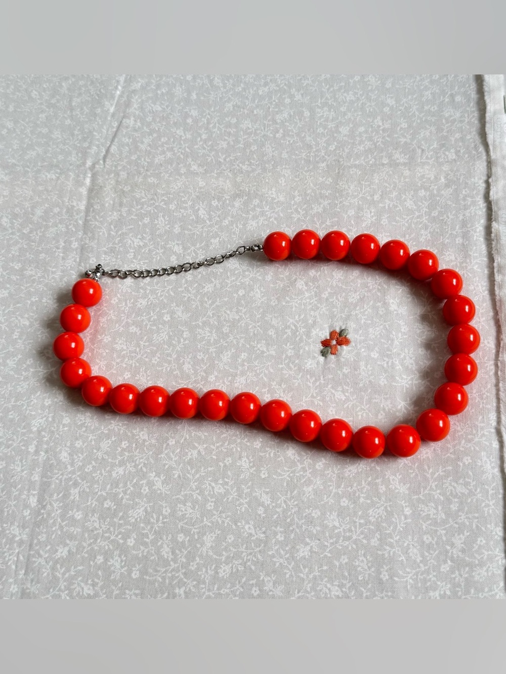 Orange Beaded Necklace